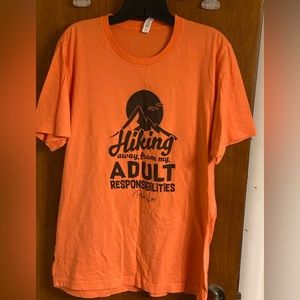COPY- Ladies short sleeve orange tee size L